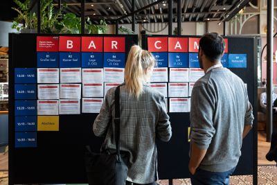 Blick auf die Barcamp-Übersicht: Der Sessionsplan ist erstellt. 